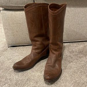 FRYE brown leather cowboy boots 7.5